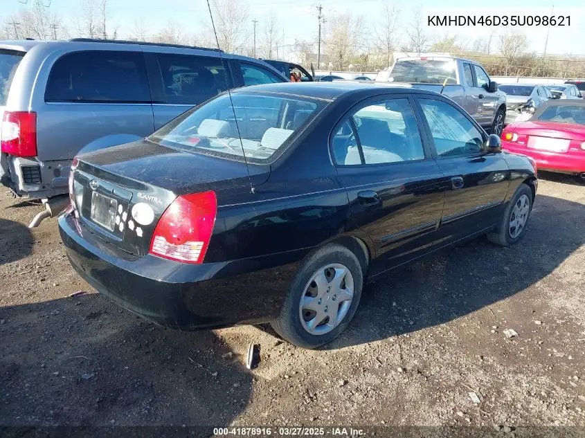 2005 Hyundai Elantra Gls/Gt VIN: KMHDN46D35U098621 Lot: 41878916