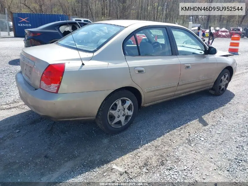 2005 Hyundai Elantra Gls/Gt VIN: KMHDN46D95U952544 Lot: 41938745