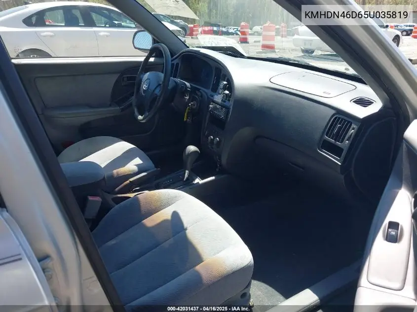 2005 Hyundai Elantra Gls/Gt VIN: KMHDN46D65U035819 Lot: 42031437