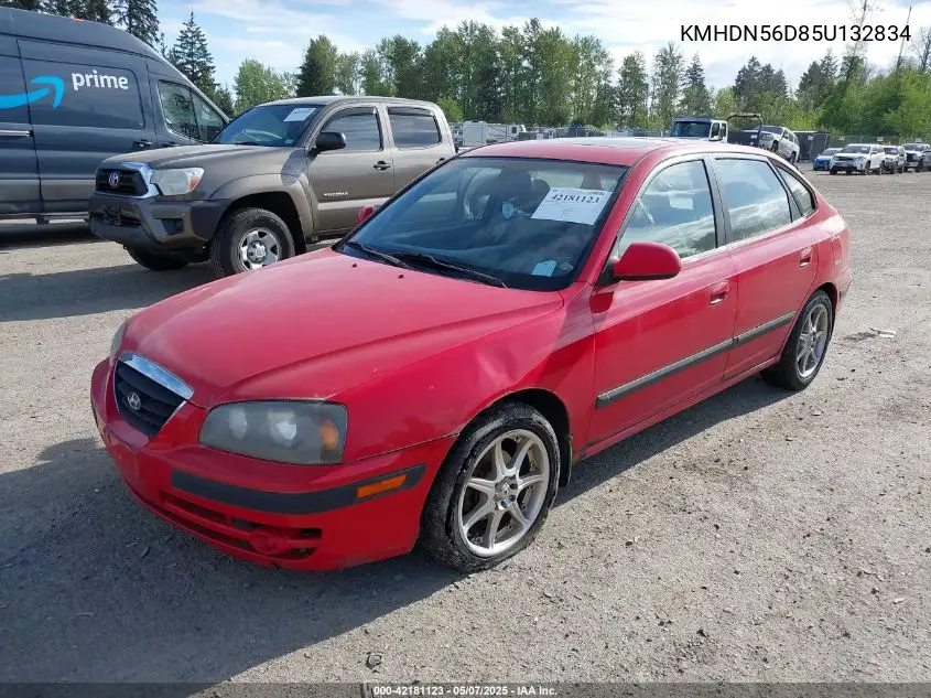 2005 Hyundai Elantra Gls/Gt VIN: KMHDN56D85U132834 Lot: 42181123
