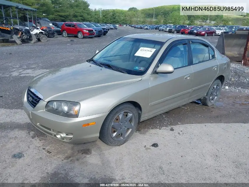 2005 Hyundai Elantra Gls/Gt VIN: KMHDN46D85U985499 Lot: 42197556