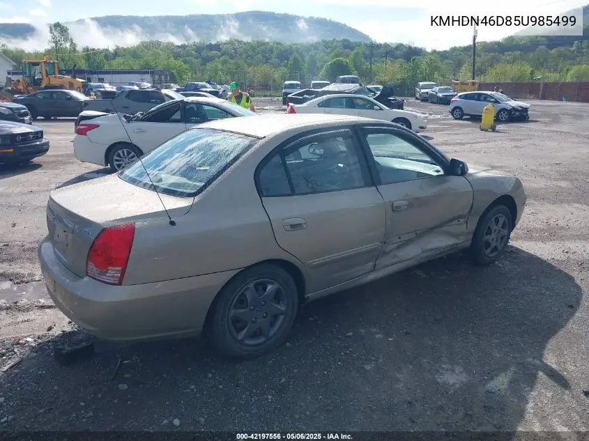 2005 Hyundai Elantra Gls/Gt VIN: KMHDN46D85U985499 Lot: 42197556