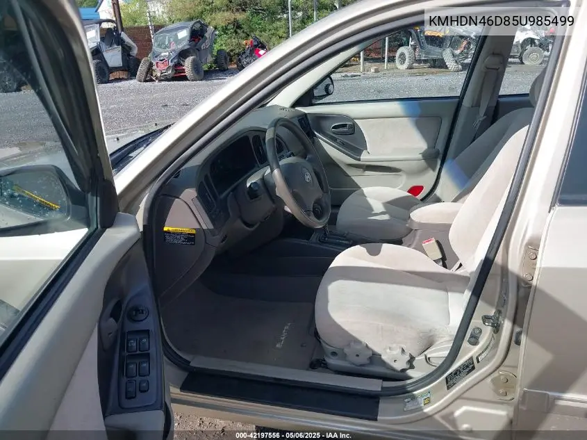 2005 Hyundai Elantra Gls/Gt VIN: KMHDN46D85U985499 Lot: 42197556