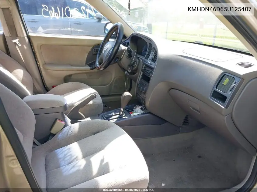 2005 Hyundai Elantra Gls/Gt VIN: KMHDN46D65U125407 Lot: 42201665