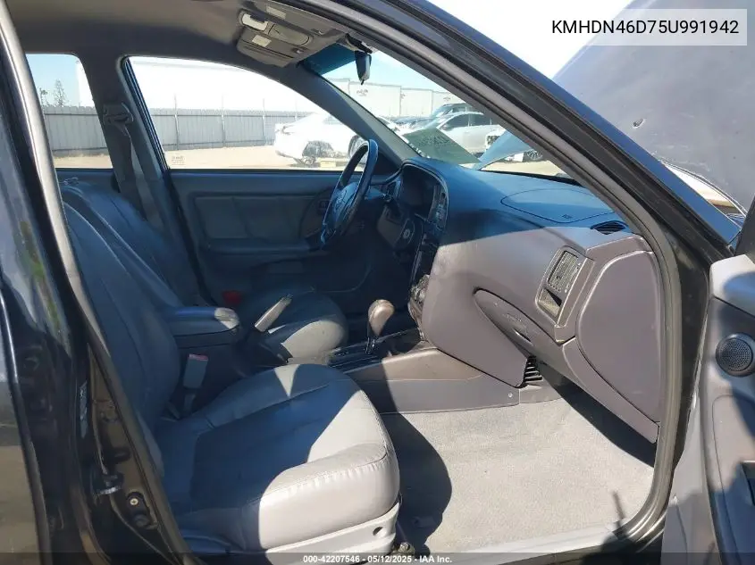 2005 Hyundai Elantra Gls/Gt VIN: KMHDN46D75U991942 Lot: 42207546