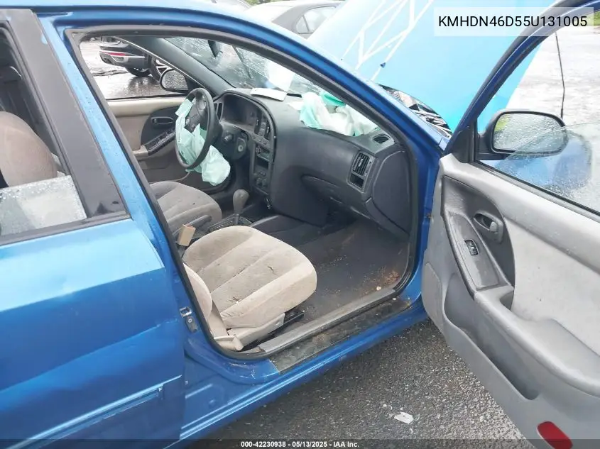 2005 Hyundai Elantra Gls/Gt VIN: KMHDN46D55U131005 Lot: 42230938