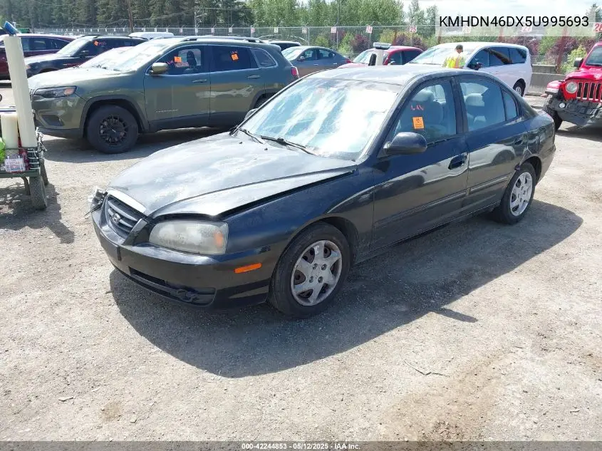 2005 Hyundai Elantra Gls/Gt VIN: KMHDN46DX5U995693 Lot: 42244853
