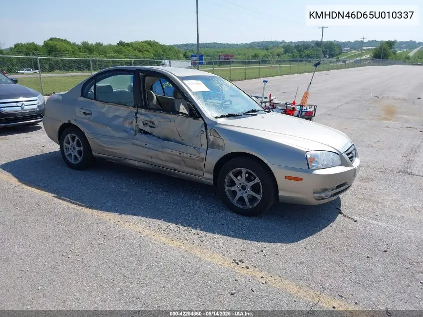 2005 Hyundai Elantra Gls/Gt VIN: KMHDN46D65U010337 Lot: 42254860