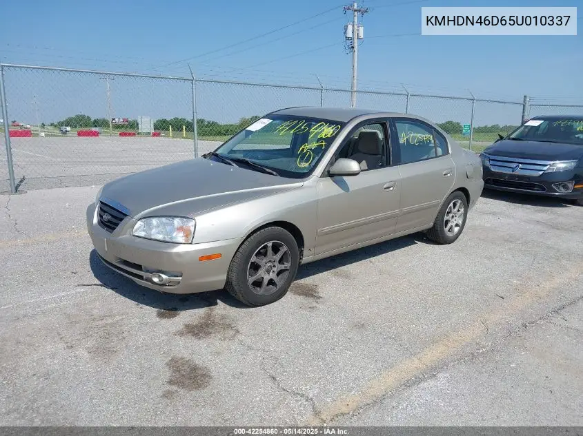 2005 Hyundai Elantra Gls/Gt VIN: KMHDN46D65U010337 Lot: 42254860