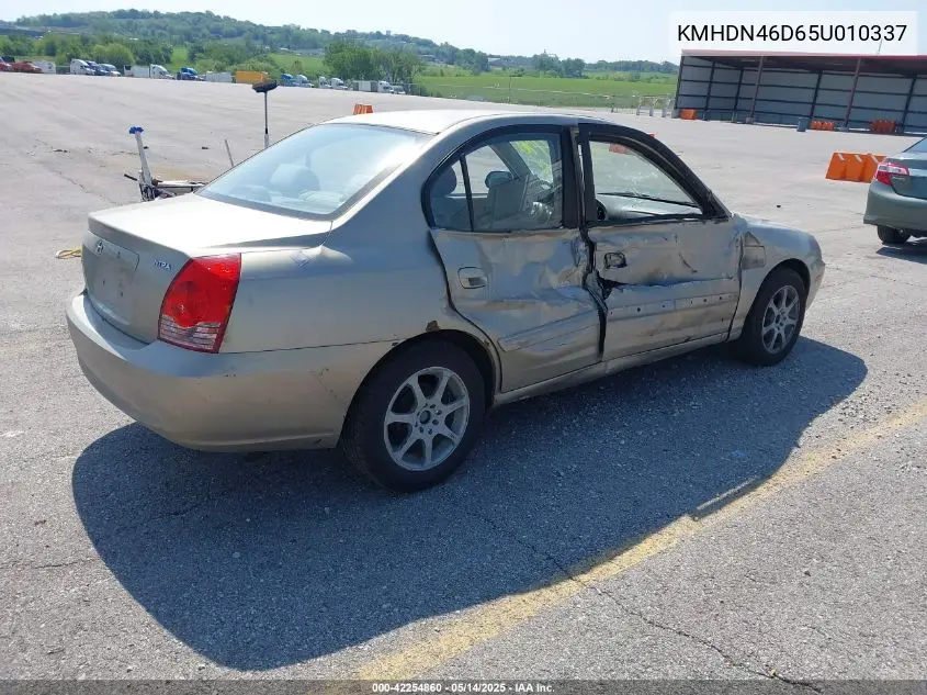 2005 Hyundai Elantra Gls/Gt VIN: KMHDN46D65U010337 Lot: 42254860