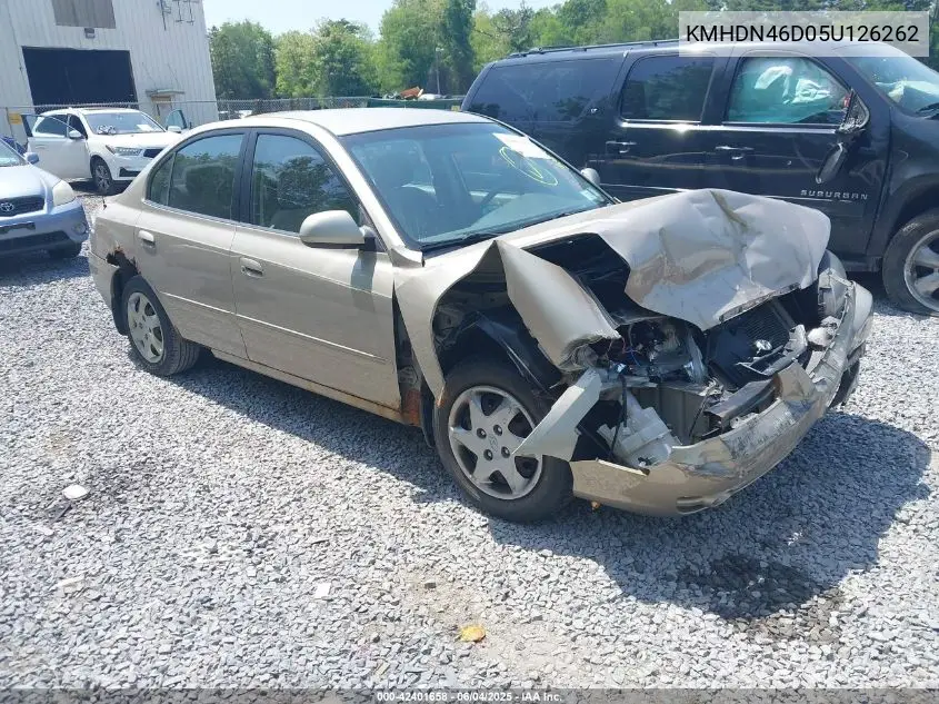2005 Hyundai Elantra Gls/Gt VIN: KMHDN46D05U126262 Lot: 42401658