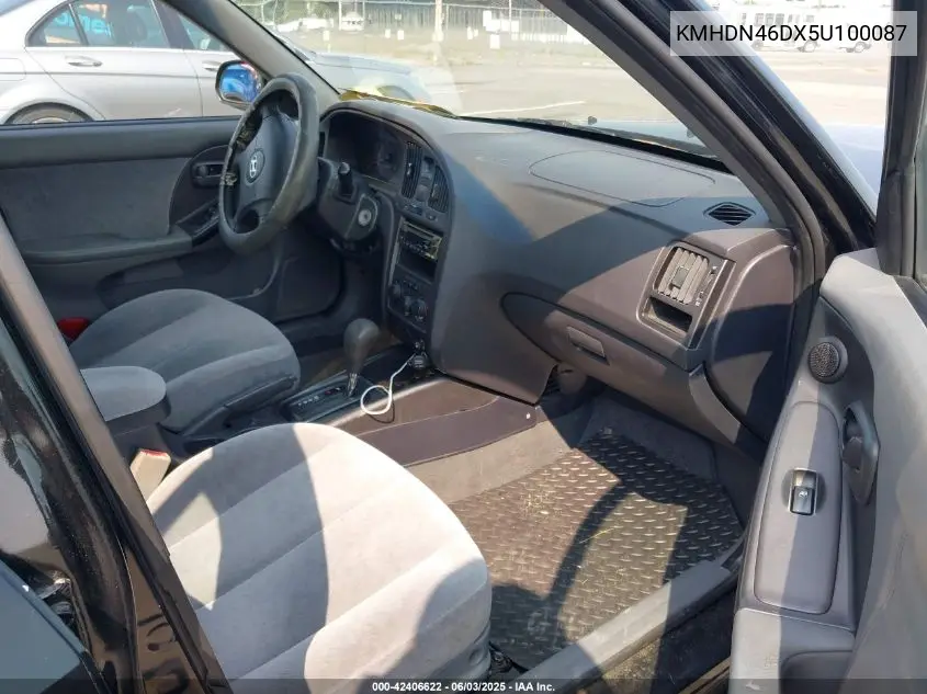 2005 Hyundai Elantra Gls/Gt VIN: KMHDN46DX5U100087 Lot: 42406622