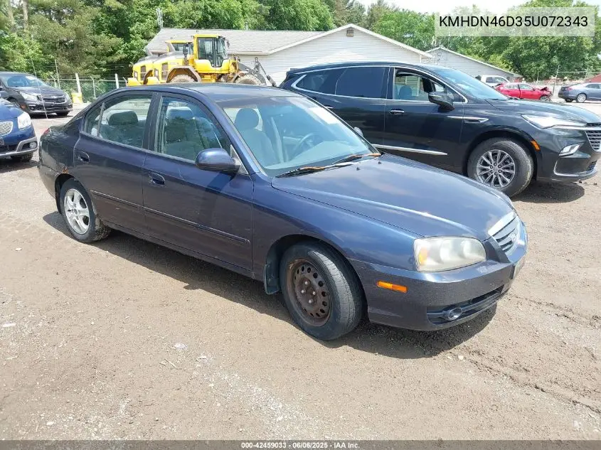 2005 Hyundai Elantra Gls/Gt VIN: KMHDN46D35U072343 Lot: 42459033