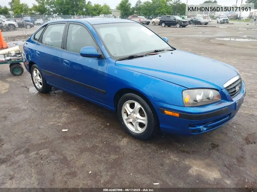 2005 Hyundai Elantra Gls/Gt VIN: KMHDN56D15U171961 Lot: 42467866