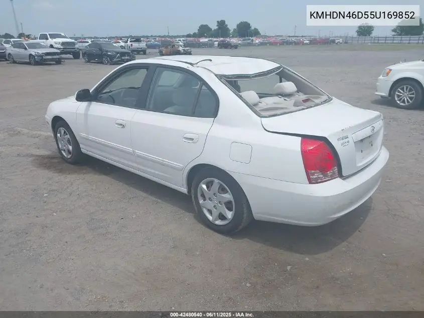 2005 Hyundai Elantra Gls/Gt VIN: KMHDN46D55U169852 Lot: 42480540