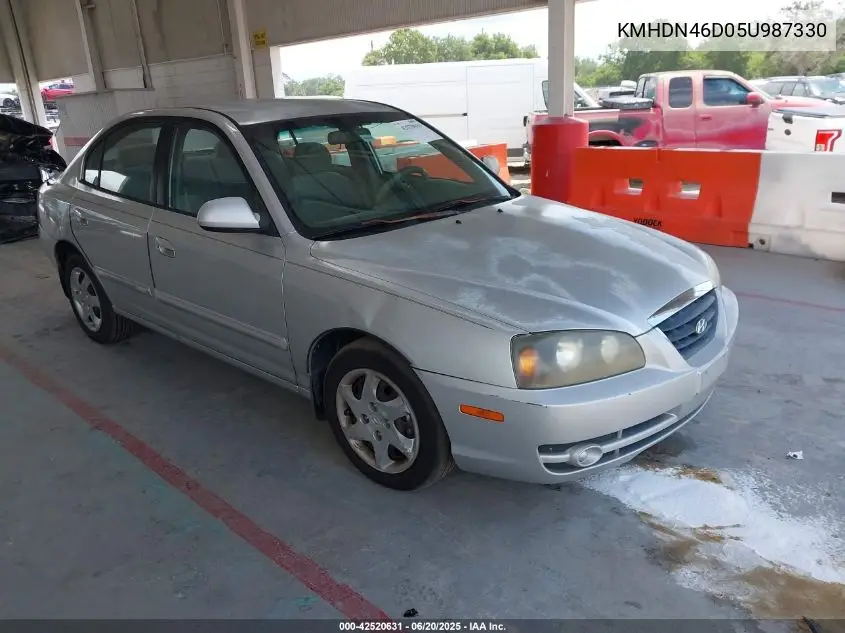 2005 Hyundai Elantra Gls/Gt VIN: KMHDN46D05U987330 Lot: 42520631