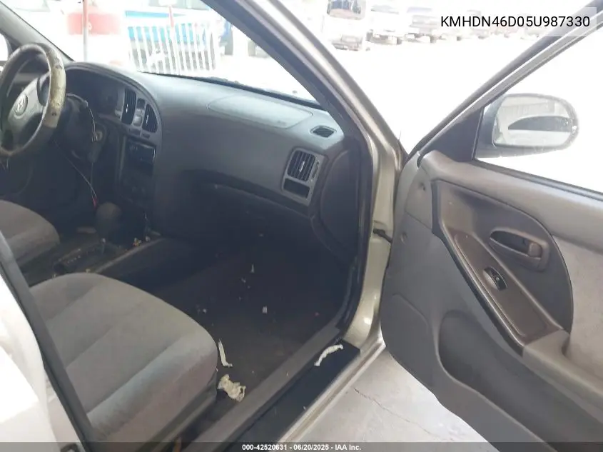 2005 Hyundai Elantra Gls/Gt VIN: KMHDN46D05U987330 Lot: 42520631
