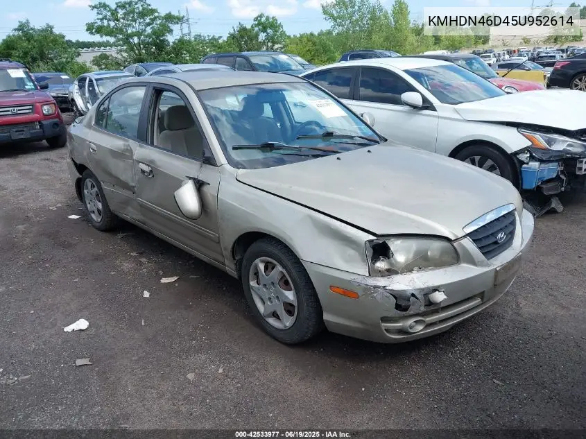 2005 Hyundai Elantra Gls/Gt VIN: KMHDN46D45U952614 Lot: 42533977