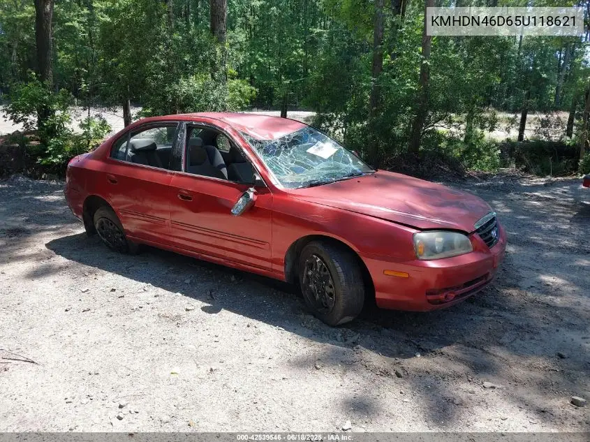 2005 Hyundai Elantra Gls/Gt VIN: KMHDN46D65U118621 Lot: 42539546