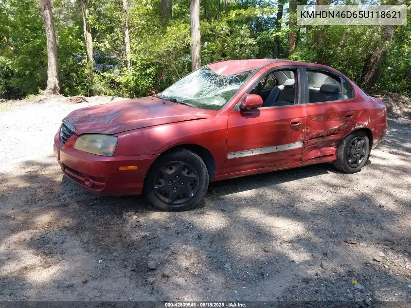 2005 Hyundai Elantra Gls/Gt VIN: KMHDN46D65U118621 Lot: 42539546