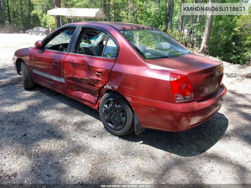 2005 Hyundai Elantra Gls/Gt VIN: KMHDN46D65U118621 Lot: 42539546