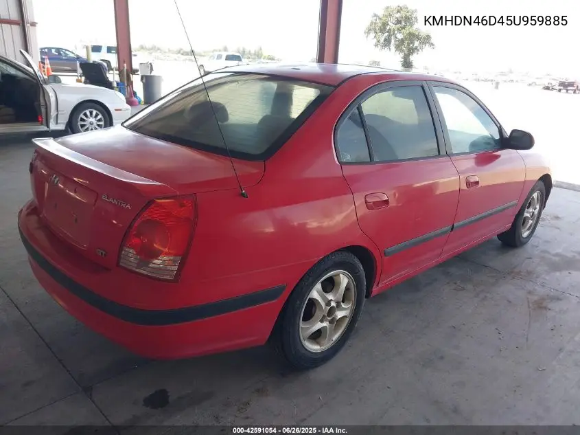 2005 Hyundai Elantra Gls/Gt VIN: KMHDN46D45U959885 Lot: 42591054