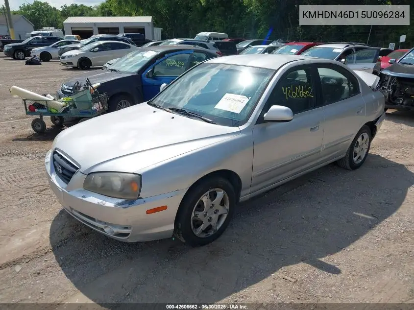 2005 Hyundai Elantra Gls/Gt VIN: KMHDN46D15U096284 Lot: 42606662