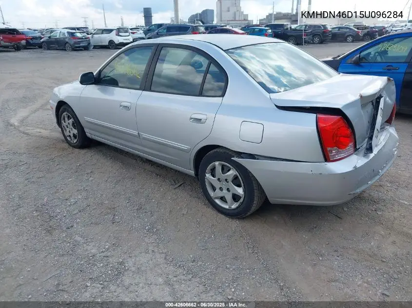 2005 Hyundai Elantra Gls/Gt VIN: KMHDN46D15U096284 Lot: 42606662
