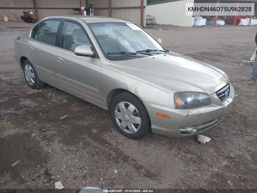 2005 Hyundai Elantra Gls/Gt VIN: KMHDN46D75U962828 Lot: 42631847
