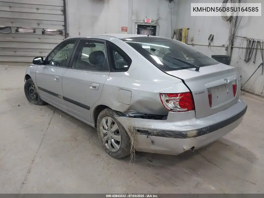 2005 Hyundai Elantra Gls/Gt VIN: KMHDN56D85U164585 Lot: 42643332