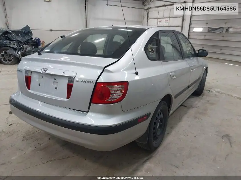2005 Hyundai Elantra Gls/Gt VIN: KMHDN56D85U164585 Lot: 42643332