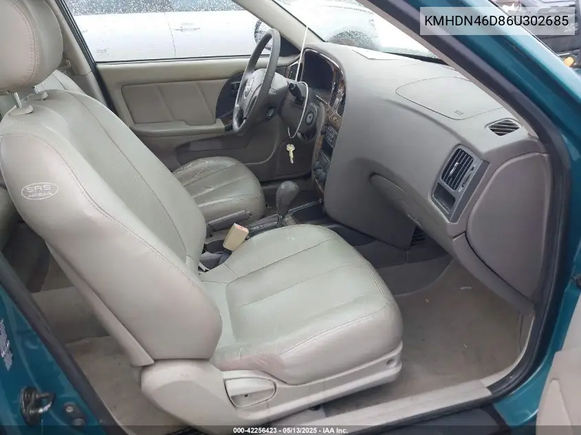 2006 Hyundai Elantra Gls/Limited VIN: KMHDN46D86U302685 Lot: 42256423