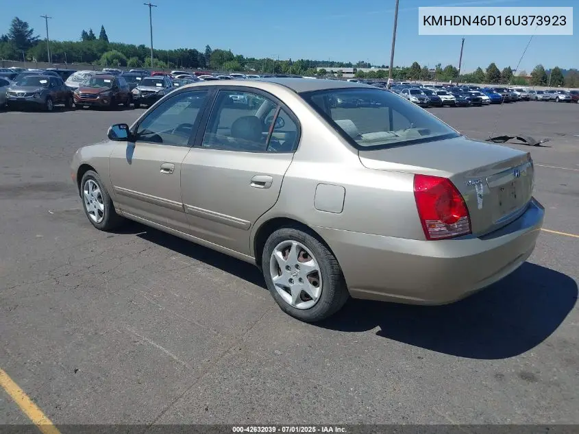kmhdn46d16u373923 KMHDN46D16U373923 2006 Hyundai Elantra Gls/Limited
