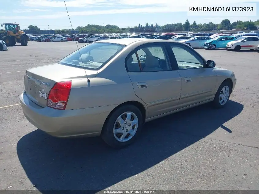 kmhdn46d16u373923 KMHDN46D16U373923 2006 Hyundai Elantra Gls/Limited