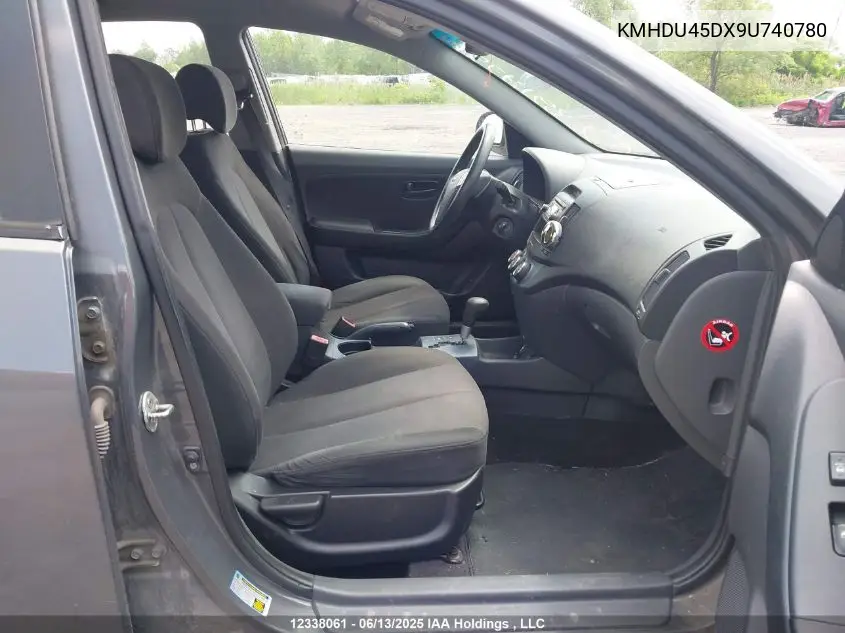 2009 Hyundai Elantra VIN: KMHDU45DX9U740780 Lot: 12338061