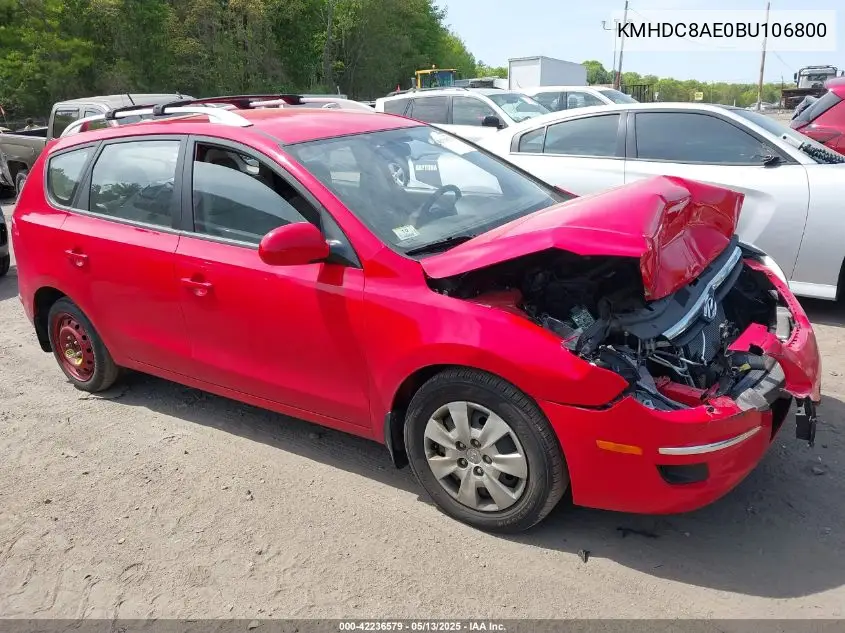 2011 Hyundai Elantra Touring Gls VIN: KMHDC8AE0BU106800 Lot: 42236579