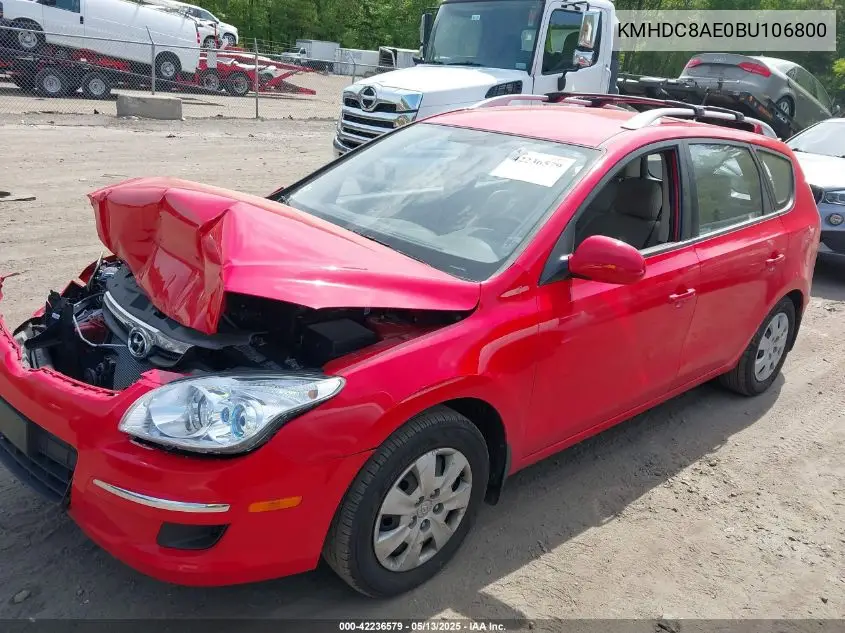 2011 Hyundai Elantra Touring Gls VIN: KMHDC8AE0BU106800 Lot: 42236579