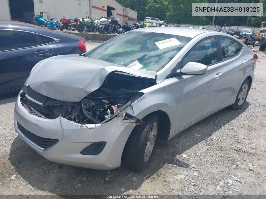 2011 Hyundai Elantra Gls VIN: 5NPDH4AE3BH018025 Lot: 42241772