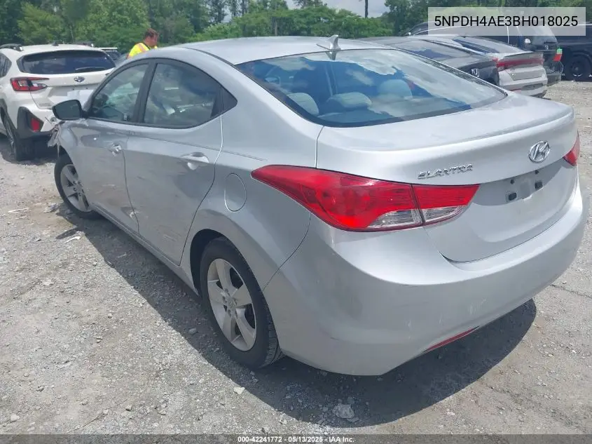 2011 Hyundai Elantra Gls VIN: 5NPDH4AE3BH018025 Lot: 42241772