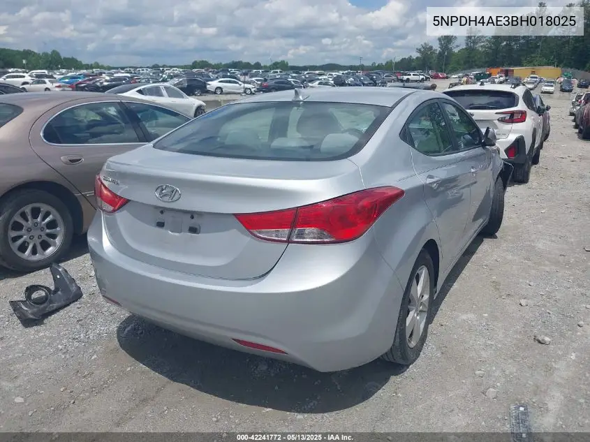 2011 Hyundai Elantra Gls VIN: 5NPDH4AE3BH018025 Lot: 42241772