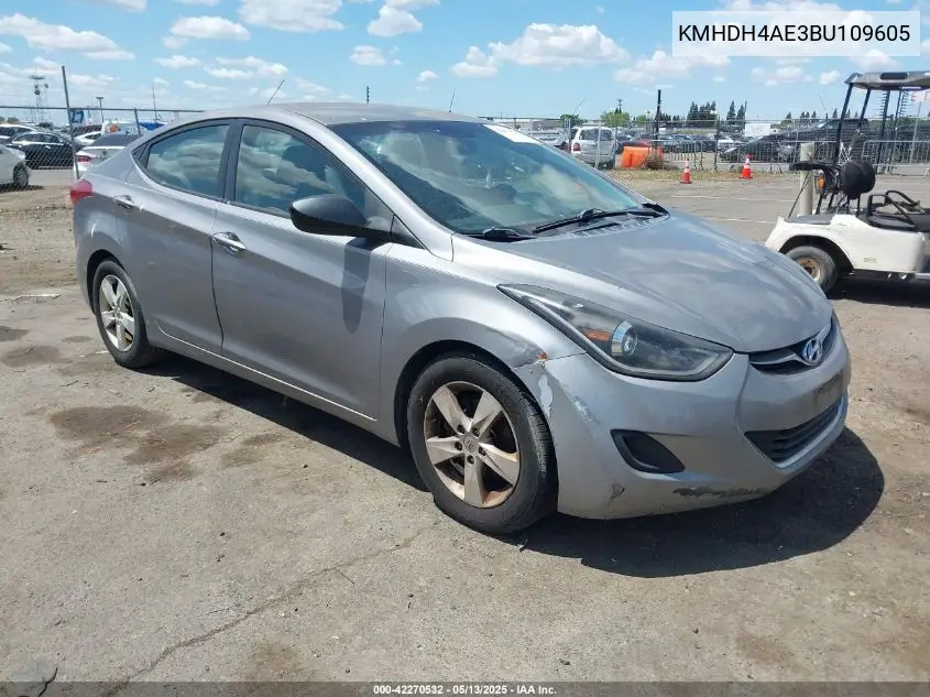 2011 Hyundai Elantra Gls (Ulsan Plant) VIN: KMHDH4AE3BU109605 Lot: 42270532