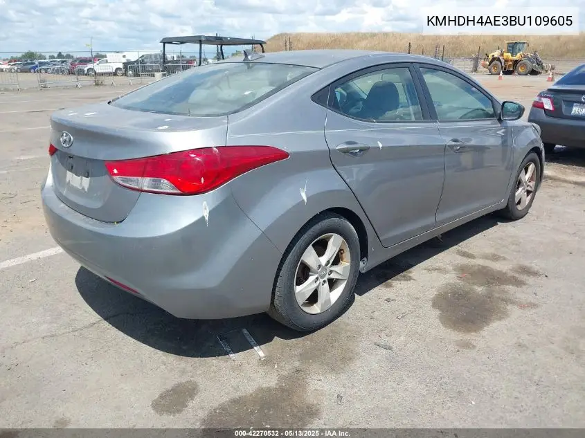 2011 Hyundai Elantra Gls (Ulsan Plant) VIN: KMHDH4AE3BU109605 Lot: 42270532