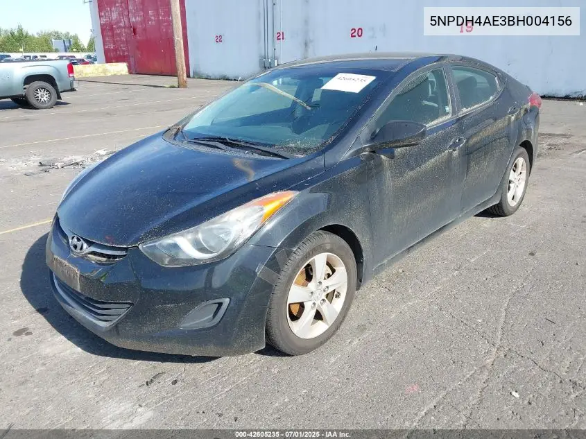2011 Hyundai Elantra Gls VIN: 5NPDH4AE3BH004156 Lot: 42605235