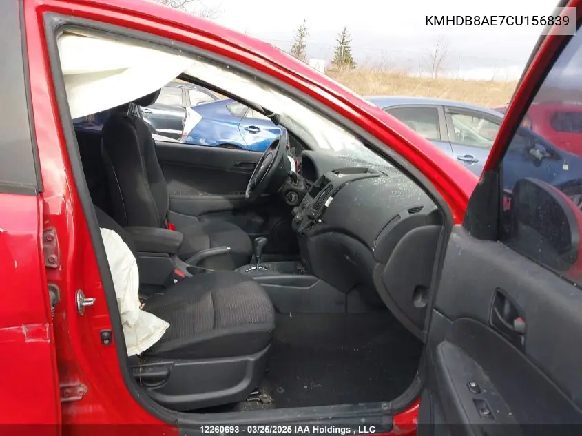 2012 Hyundai Elantra VIN: KMHDB8AE7CU156839 Lot: 12260693