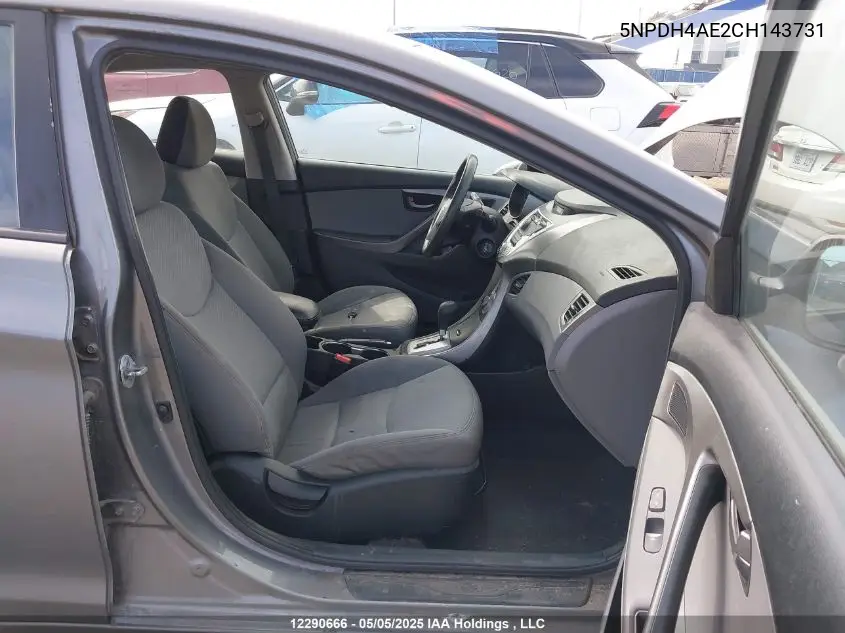 2012 Hyundai Elantra Gls/Limited VIN: 5NPDH4AE2CH143731 Lot: 12290666