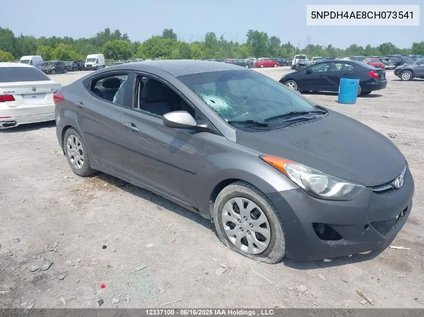 2012 Hyundai Elantra Gl VIN: 5NPDH4AE8CH073541 Lot: 12337100