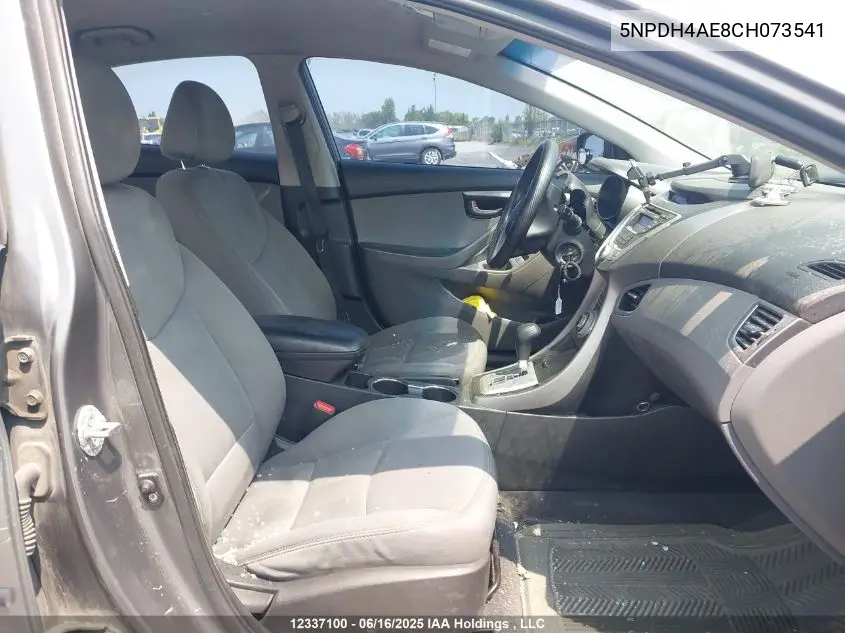 2012 Hyundai Elantra Gl VIN: 5NPDH4AE8CH073541 Lot: 12337100