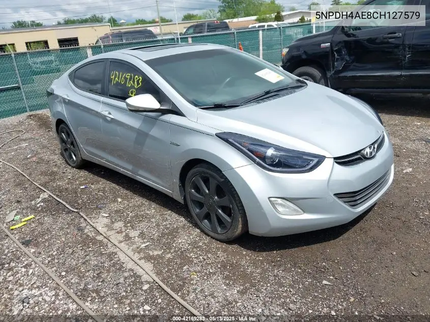 2012 Hyundai Elantra Limited VIN: 5NPDH4AE8CH127579 Lot: 42169283