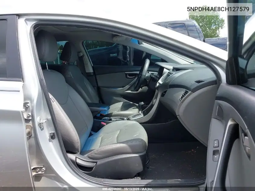 2012 Hyundai Elantra Limited VIN: 5NPDH4AE8CH127579 Lot: 42169283