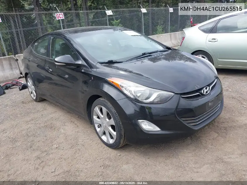 2012 Hyundai Elantra Limited (Ulsan Plant) VIN: KMHDH4AE1CU265515 Lot: 42249682